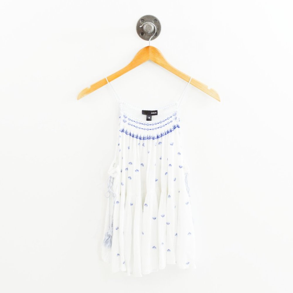 AQUA embroidered cotton blouse  #151-1255